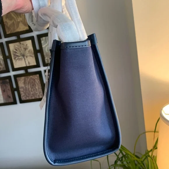 Authentic KATE SPADE Thick canvas and leather trim top zip Satchel/Crosby - Picture 7 of 14